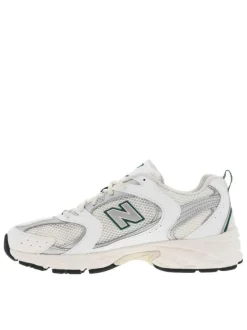 Sneakers multisport blanches à talon plat et à lacets avec détails verts