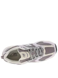 Sneakers multisport pourpre à talon plat et à lacets avec patch N