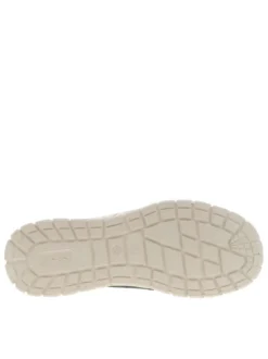 Sneakers olive à semelle blanche et à talon plat avec des lacets