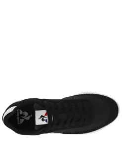 Sneakers Veloce à nubuck noir à semelle running blanche crantée et lacets plats