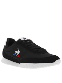 Sneakers Veloce à nubuck noir à semelle running blanche crantée et lacets plats