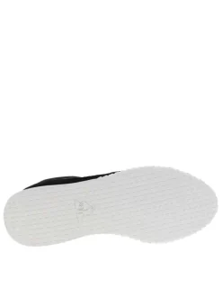 Sneakers Veloce à nubuck noir à semelle running blanche crantée et lacets plats