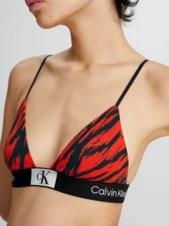 Soutien-Gorge rouge effet camouflage