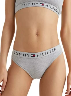 String en coton gris chiné avec ceinture élastiquée
