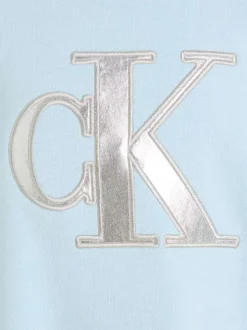 Sweat à capuche en coton mélangé bleu ciel avec une coupe relaxed