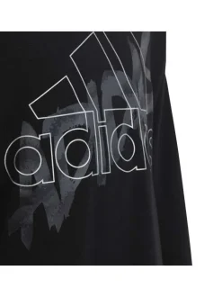 Sweat à capuche en coton noir à logos poitrine et détail blanc en bas du dos
