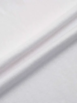 Sweat blanc uni avec une coupe droite et une poche kangourou à l'avant