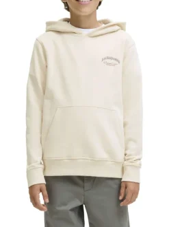 Sweat en coton écru à coupe droite orné d'un imprimé de la marque