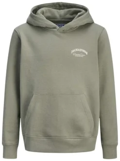 Sweat en coton kaki à coupe droite orné d'un imprimé de la marque