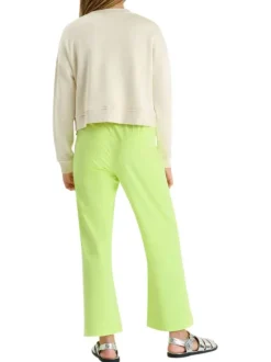 Sweat en coton mélangé beige 0 coupe droite orné de divers motifs