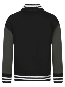 Sweat en coton mélangé noir avec imprimé logo et écritures