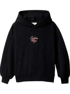 Sweat en coton noir uni avec une coupe ajustée et un col à capuche