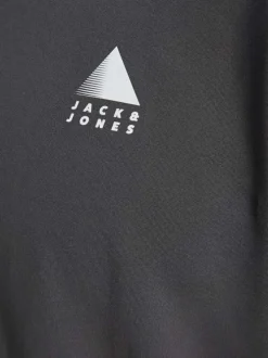 Sweat anthracite uni coupe droite avec un col camionneur et un 1/2 zip au col