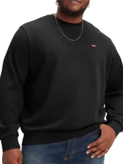 Sweat Big Original Hm Crew en coton noir uni avec un col rond