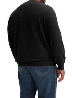 Sweat Big Original Hm Crew en coton noir uni avec un col rond