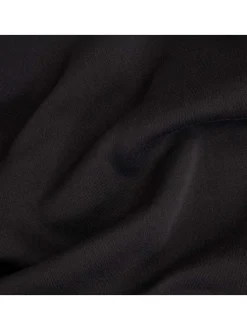 Sweat à capuche en coton noir uni avec une coupe droite et une poche