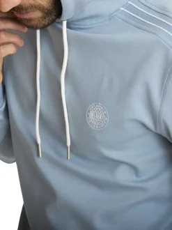 Sweat ciel à coupe ajustée pourvu d'un col à capuche avec cordon de serrage