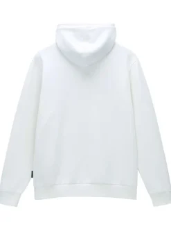 Sweat en coton blanc imprimé, col à capuche et poche à rabat avec logo brodé