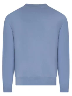 Sweat en coton bleu uni avec une coupe droite et nom iconique