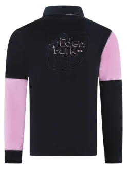Sweat en coton nuit imprimé avec une coupe droite et logo iconique