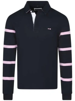 Sweat en coton nuit pourvu d'une coupe droite et d'un col polo