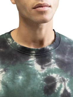 Sweat en coton sapin imprimé avec une coupe ample et un col rond