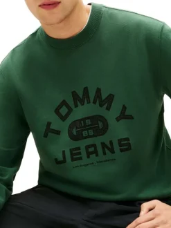 Sweat en coton sapin imprimé avec une coupe droite et un col rond