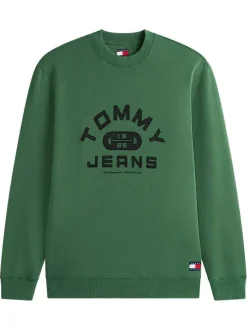 Sweat en coton sapin imprimé avec une coupe droite et un col rond