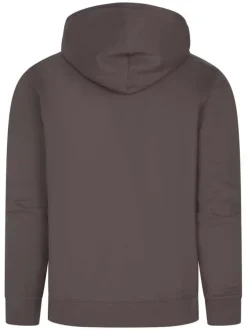 Sweat en coton violet uni avec une coupe droite et un col à capuche