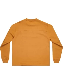 Sweat manches longues bronze uni avec une coupe droite et un col rond