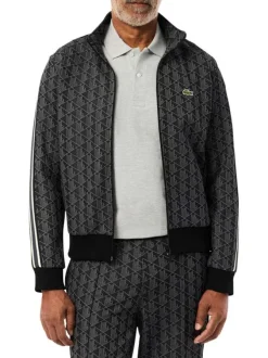 Sweat noir fantaisie avec un col montant et fermeture à glissière