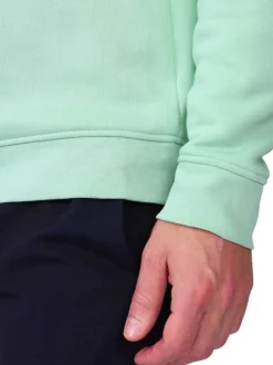 Sweat vert d'eau uni avec une coupe droite et un col rond