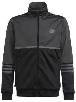 Sweat zippé anthracite fantaisie col montant