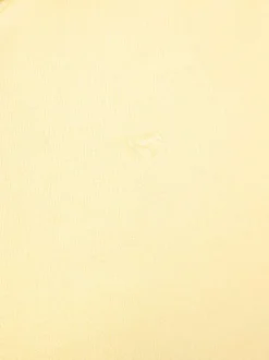 Sweat zippé en coton jaune uni avec une coupe ample et un col à capuche
