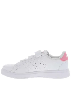 Tennis roses avec semelle à talon plat et fermeture à velcros