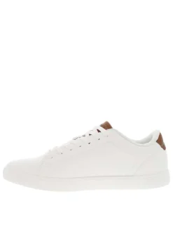Tennis blanches avec le nom de la marque en petit et à lacets plats