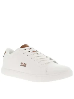Tennis blanches avec le nom de la marque en petit et à lacets plats