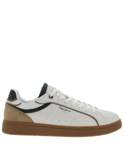 Tennis Clay Class M en cuir blanches à talon plat avec des lacets
