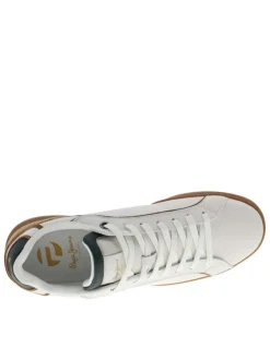 Tennis Clay Class M en cuir blanches à talon plat avec des lacets