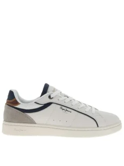 Tennis Clay Class M en cuir blanches à talon plat avec des lacets