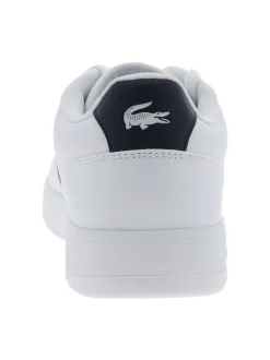 Tennis Court Ace en cuir blanches à talon plat avec des lacets