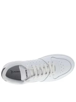 Tennis Court Ace en cuir blanches à talon plat avec des lacets