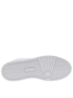 Tennis Court Ace en cuir blanches à talon plat avec des lacets