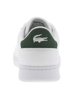 Tennis en cuir blanches avec le logo brodé en petit et à semelle plate