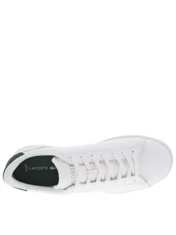 Tennis en cuir blanches avec le logo brodé en petit et à semelle plate