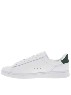Tennis en cuir blanches avec le logo brodé en petit et à semelle plate