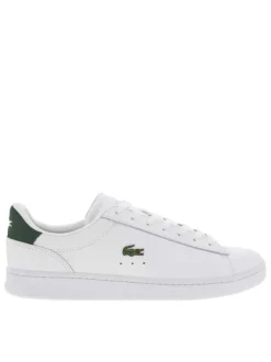 Tennis en cuir blanches avec le logo brodé en petit et à semelle plate