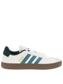 Tennis en cuir écrues avec semelle à talon plat et lacets ton sur ton