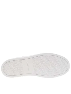 Tennis en cuir noires à talon plat avec des lacets et logo blanc