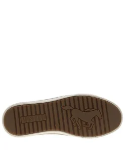 Tennis grises à talon plat avec des lacets et un zip latéral